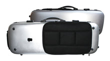 Load image into Gallery viewer, Polycarbonate Oblong Viola Case Silver Weave, Blue, Brushed Silver