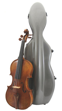 GSJ Cellissimo.Violin Case. Gunmetal Silver, Powder Blue, Indigo Blue.