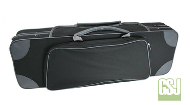 GSJ Styro Oblong Violin Case 4/4 Black/Grey & Grey/Grey 4/4