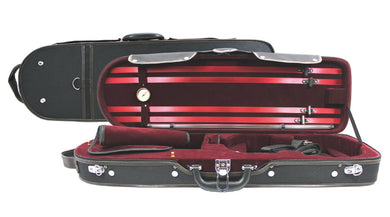 GSJ Tradition Plywood Violin Case 4/4 Black/Burgundy