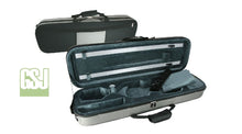 Load image into Gallery viewer, GSJ Two Tone Oblong Violin Case Red/Grey 4/4 &amp; Black Grey 4/4-1/2