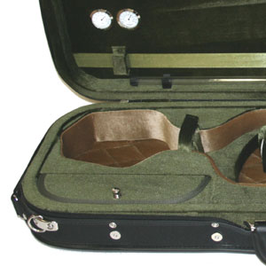 Oblong Violin Case 4/4 black/red, blue/blue, black/green
