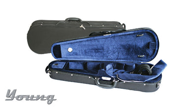 Shaped Violin Case 4/4 black/red or blue/blue (3/4 & 1/2 Blk/Red only)