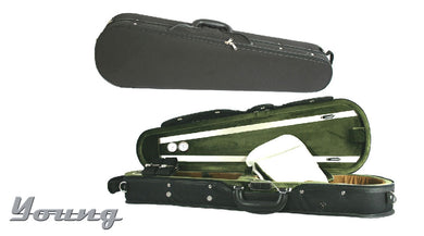 DELUXE Shaped Violin Case 4/4 black/green
