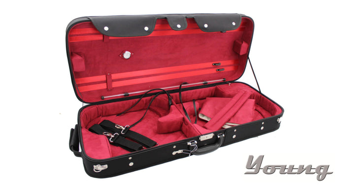 Combination for Double Violin 4/4 Black/Burgundy