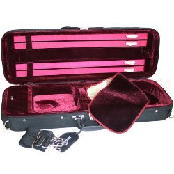 Oblong Viola Case 16/16.5inch black/red