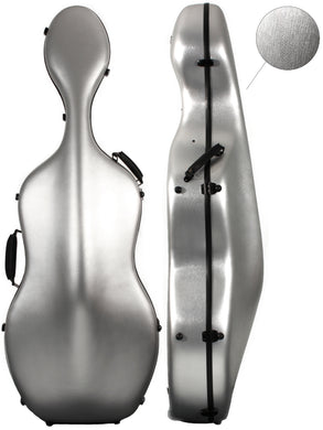 Polycarbonate Cello Case Brushed Silver  (With/Without Wheels)