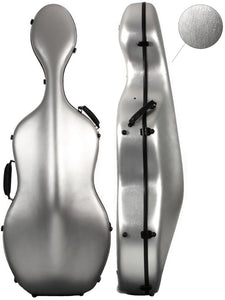 Polycarbonate Cello Case Brushed Silver  (With/Without Wheels)