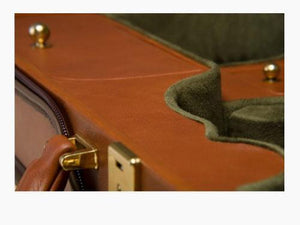 Negri Diplomat Leather Violin 4/4 COGNAC/OLIVE VELVET