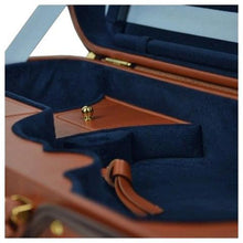 Load image into Gallery viewer, Negri Diplomat Leather Violin 4/4 COGNAC/BLUE VELVET