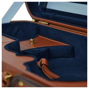 Negri Diplomat Leather Violin 4/4 COGNAC/BLUE VELVET