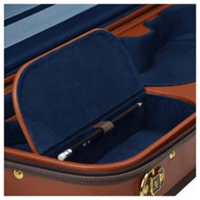 Load image into Gallery viewer, Negri Diplomat Leather Violin 4/4 COGNAC/BLUE VELVET
